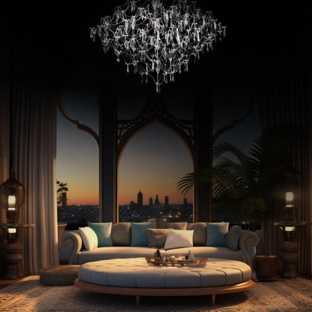 Открыть Подвесная люстра Loft it Mira 10259/1000 Silver Asfour Фото Подвесная люстра Loft it Mira 10259/1000 Silver Asfour