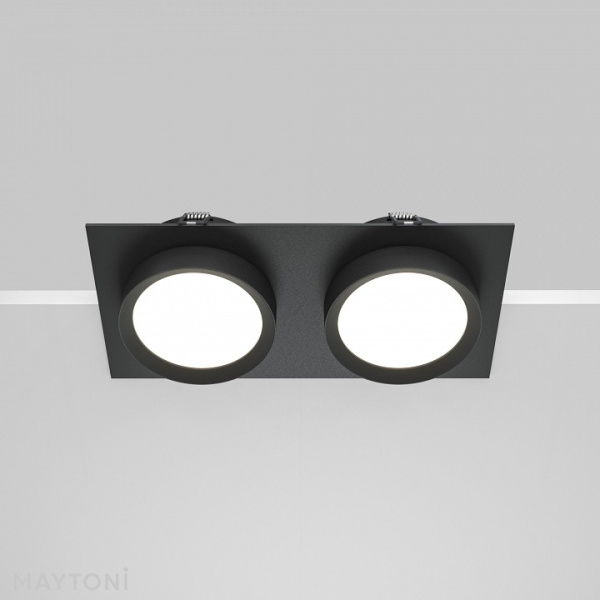 Фото Встраиваемый светильник Maytoni Hoop DL086-02-GX53-SQ-B