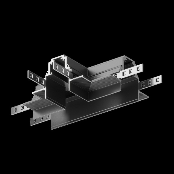 Фото Соединитель T-образный для треков накладных Maytoni Accessories for tracks Gravity TRA010CT-42B