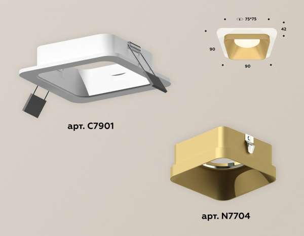 Фото Встраиваемый светильник Ambrella Light XC XC7901004