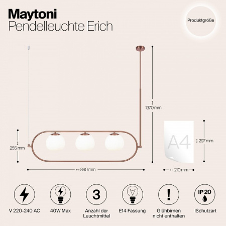 Фото Светильник на штанге Maytoni Erich MOD221PL-03BS