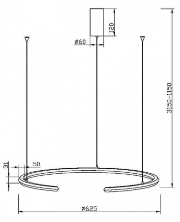 Фото Подвесной светильник Maytoni Motion MOD276PL-L20B3K