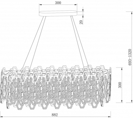 Фото Подвесной светильник Maytoni Tissage MOD490PL-10G