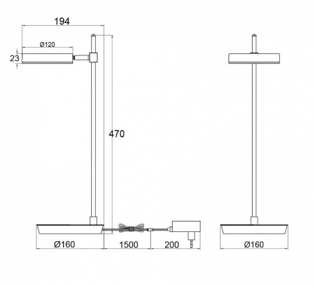 Фото Настольная лампа офисная Maytoni Fad MOD070TL-L8B3K
