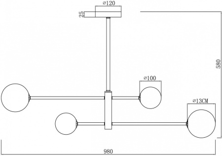 Фото Люстра на штанге Freya Sphirity FR5376CL-04B