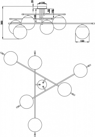 Фото Накладной светильник Maytoni Nostalgia MOD048CL-06G