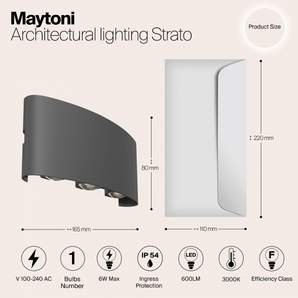 Фото Накладной светильник Maytoni Strato O417WL-L6GR3K