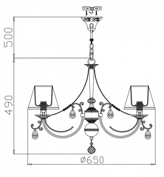 Фото Подвесная люстра Maytoni Soffia RC093-PL-06-R