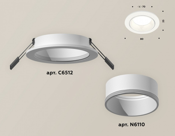 Открыть Встраиваемый светильник Ambrella Light XC XC6512001 Фото Встраиваемый светильник Ambrella Light XC XC6512001
