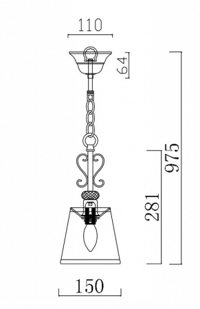 Фото Подвесной светильник Freya Driana FR2405-PL-01-BZ