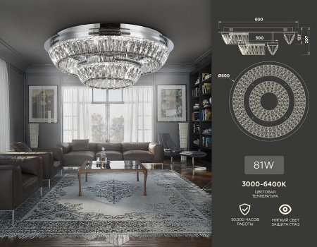 Открыть Люстра на штанге Ambrella Light TR TR5029 Фото Люстра на штанге Ambrella Light TR TR5029