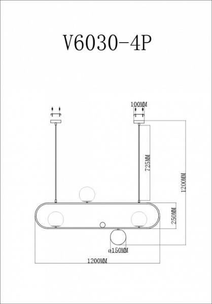 Фото Подвесной светильник Moderli Miya V6030-4P