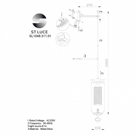 Открыть Бра ST-Luce Gerrit SL1048.311.01 Фото Бра ST-Luce Gerrit SL1048.311.01