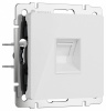 Розетка Ethernet RJ-45 без рамки Werkel белый акрил W1181041 Розетка Ethernet RJ-45 без рамки Werkel белый акрил W1181041