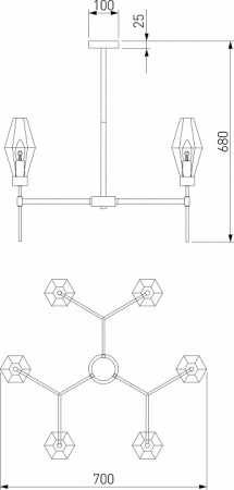 Открыть Люстра на штанге Eurosvet Prism 60143/6 хром Фото Люстра на штанге Eurosvet Prism 60143/6 хром