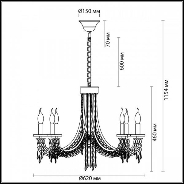 Фото Подвесная люстра Odeon Light Capel 5063/6