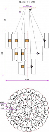 Фото Подвесная люстра Wertmark Franka WE162.54.303