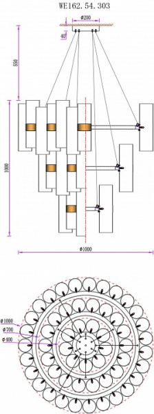 Фото Подвесная люстра Wertmark Franka WE162.54.303