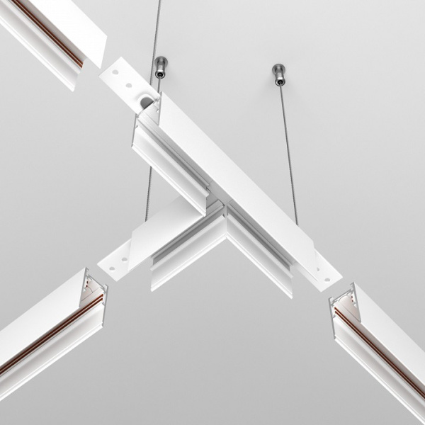 Фото Соединитель T-образный для треков накладных Maytoni Accessories for tracks Exility TRA034CT-41W