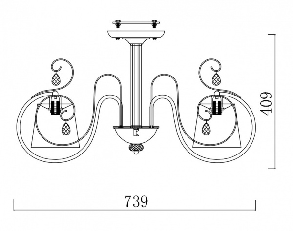 Фото Люстра на штанге Freya Simone FR2020-CL-05-CH