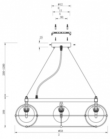 Фото Подвесная люстра Maytoni Carcass MOD312PL-08GCH