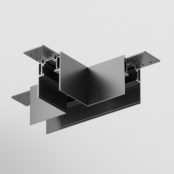 Фото Соединитель T-образный для треков накладных Maytoni Accessories for tracks Gravity TRA010CT-41B