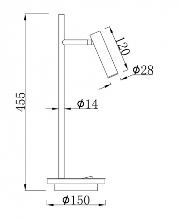 Фото Настольная лампа офисная Maytoni Estudo Z010TL-L8B3K