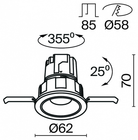 Фото Встраиваемый светильник Maytoni Wise DL057-7W3K-W