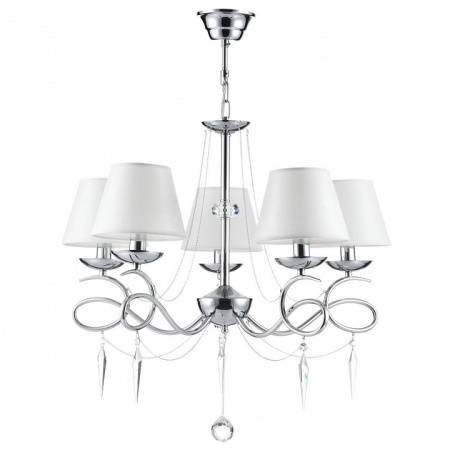Открыть Подвесная люстра Freya Haley FR2909-PL-05-CH Фото Подвесная люстра Freya Haley FR2909-PL-05-CH