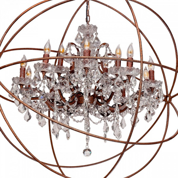 Фото Подвесная люстра Loft it Foucaults Orb Crystal LOFT1897/15
