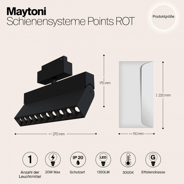 Фото Светильник на штанге Maytoni Points TR015-2-20W3K-B
