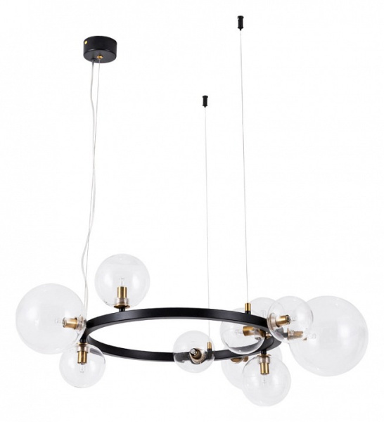 Открыть Подвесная люстра Arte Lamp Vincent A7790SP-10BK Фото Подвесная люстра Arte Lamp Vincent A7790SP-10BK