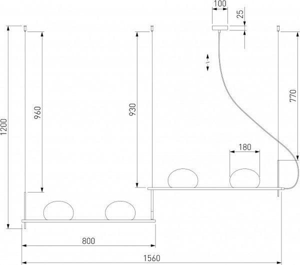Фото Подвесной светильник Eurosvet Stair 70145/4 черный