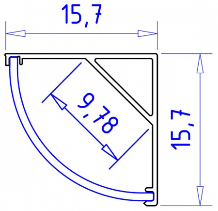 Фото Профиль накладной угловой внутренний Ambrella Light GP GP2100WH