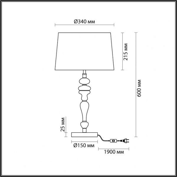Фото Настольная лампа декоративная Odeon Light Homi 5040/1T
