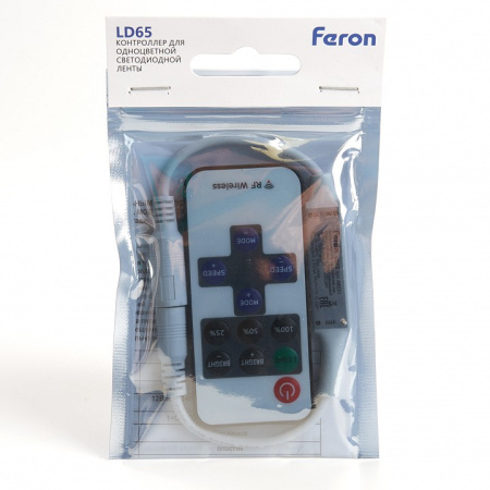 Открыть Контроллер-диммер с пультом ДУ Feron LD65 48031 Фото Контроллер-диммер с пультом ДУ Feron LD65 48031