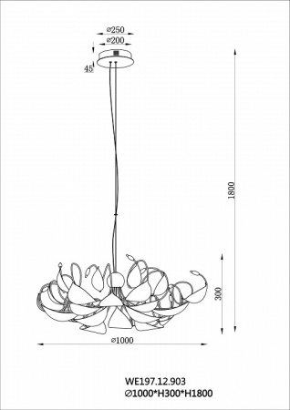 Фото Подвесная люстра Wertmark Alessandra WE197.12.903