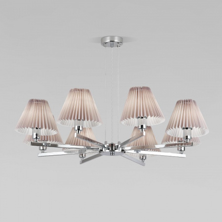 Открыть Подвесная люстра Eurosvet Peony 60136/8 хром/серый Фото Подвесная люстра Eurosvet Peony 60136/8 хром/серый
