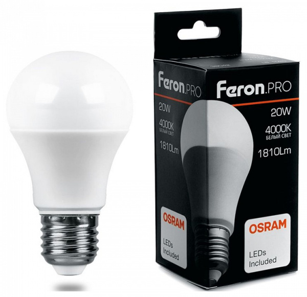 Фото Лампа светодиодная Feron LB-1020 E27 20Вт 4000K 38042