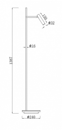 Фото Торшер Maytoni Estudo Z010FL-L8B3K
