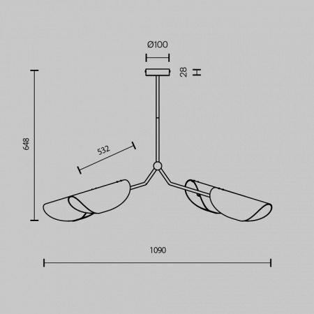 Фото Люстра на штанге Maytoni Organic MOD225PL-04B