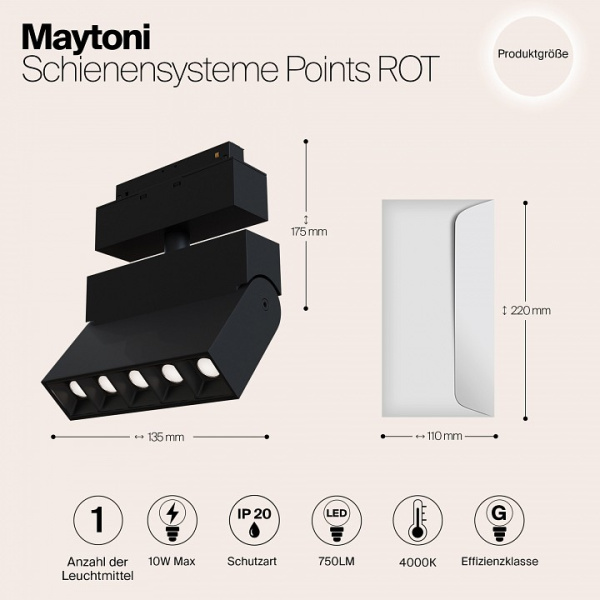 Фото Светильник на штанге Maytoni Points TR015-2-10W4K-B