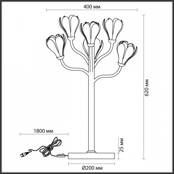 Фото Настольная лампа декоративная Odeon Light Gardi 5090/6T