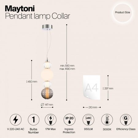 Фото Подвесной светильник Maytoni Collar P069PL-L17CH3K