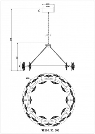 Фото Подвесной светильник Wertmark Pamela WE160.30.303