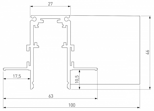 Фото Соединитель угловой L-образный для треков встраиваемых Elektrostandard Slim Magnetic a067509