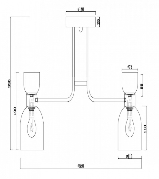 Фото Потолочная люстра Freya Isla FR5094PL-05G