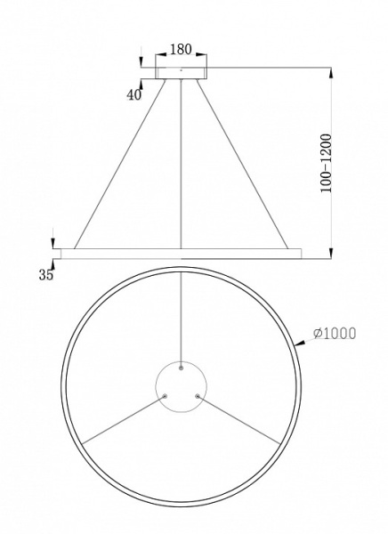 Фото Подвесной светильник Maytoni Rim MOD058PL-L54BS4K