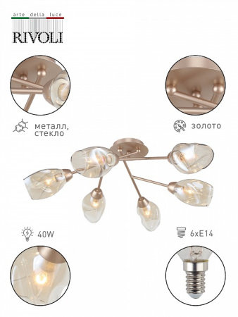 Фото Потолочная люстра Rivoli Carrie Б0055454