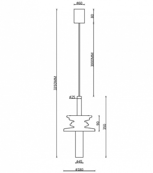 Фото Подвесной светильник Maytoni Sound Wave MOD255PL-01B1